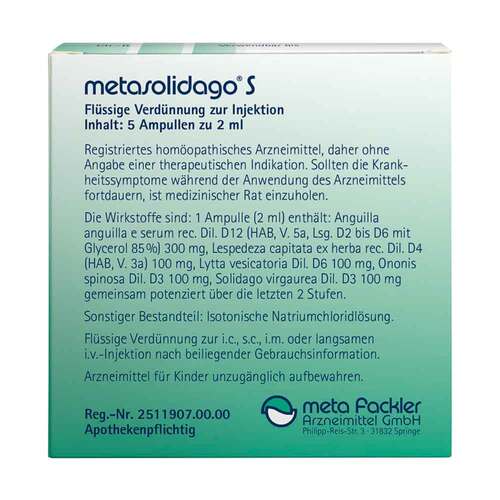 Metasolidago S Injektionsl&ouml;sung - 2