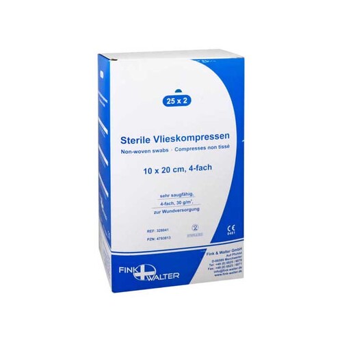 Vlieskompressen 10x20 cm steril 4fach - 1