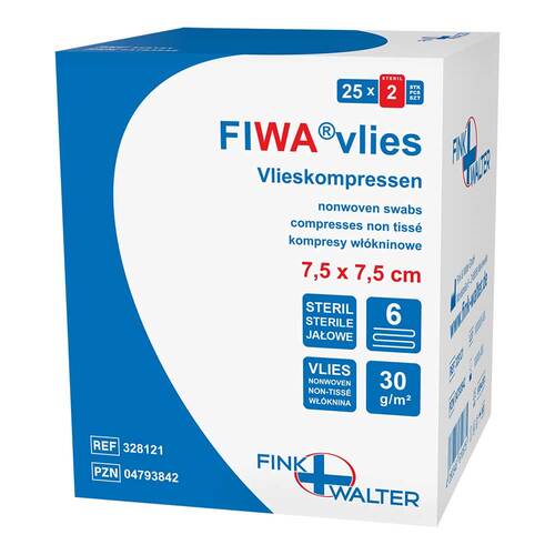 Vlieskompressen 7,5x7,5 cm steril 6fach - 1