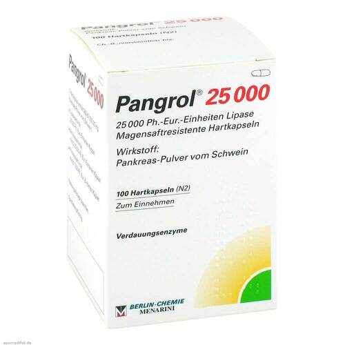 Pangrol 25000 Hartkapseln mit magensaftresistent &uuml;berzogene Pell. - 1