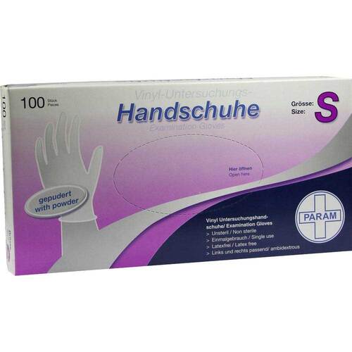 Handschuhe Einmal Vinyl gepudert S - 1