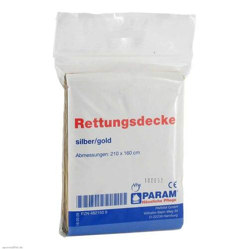 Rettungsdecke gold / silber - 1