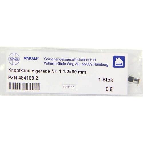 Knopfkan&uuml;le gerade Nr.1 1,2x60 mm - 1