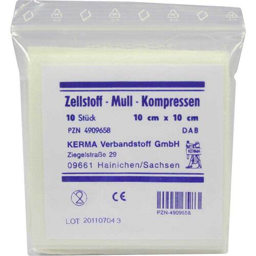 Zellstoff Mullkompressen 10c - 1