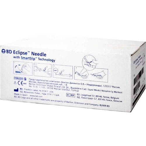 BD Eclipse Sicherheitsinjektion Kan&uuml;le 27G 1 / 2 - 1