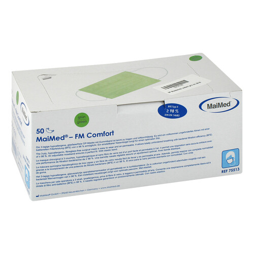 OP Mundschutz unsteril gr&uuml;n mit Gummizug - 1