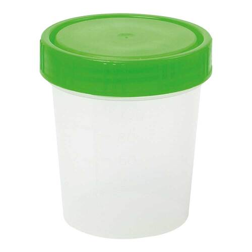 Urinbecher 100 ml sterilisierbar mit Deckel gr&uuml;n - 1
