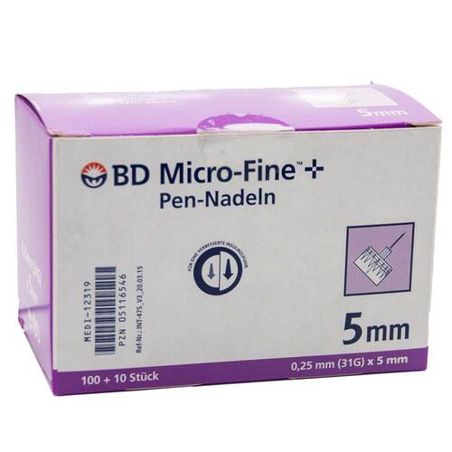 BD Micro-Fine + 5 mm Nadeln 0,25 x 5 mm - 1