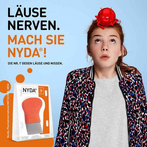 NYDA® L&auml;use- und Nissenkamm aus Metall - 2