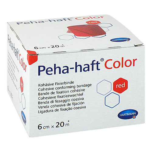 Peha Haft Color Fixierbinde 6cmx20m rot - 1