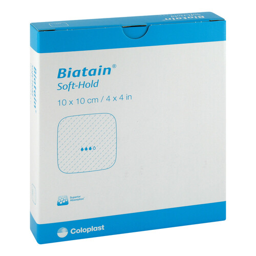 Biatain Schaumverband 10x10 cm sanft haftend - 1