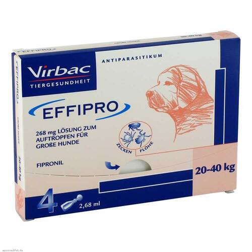 Effipro 268mg vet.L&ouml;sung z.Auftropf.gr&ouml;&szlig;e Hunde Pipette - 1