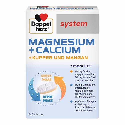 Doppelherz system Magnesium+Calcium+Kupfer und Mangan Tabletten - 1