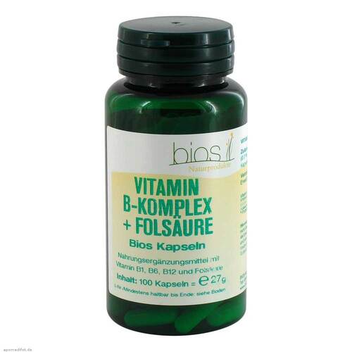 Vitamin B Komplex + Fols&auml;ure Bios Kapseln - 1