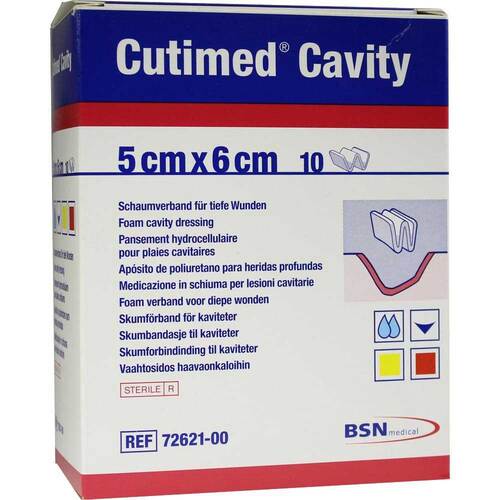 Cutimed Cavity Schaumverband 5x6cm nicht haftend - 1
