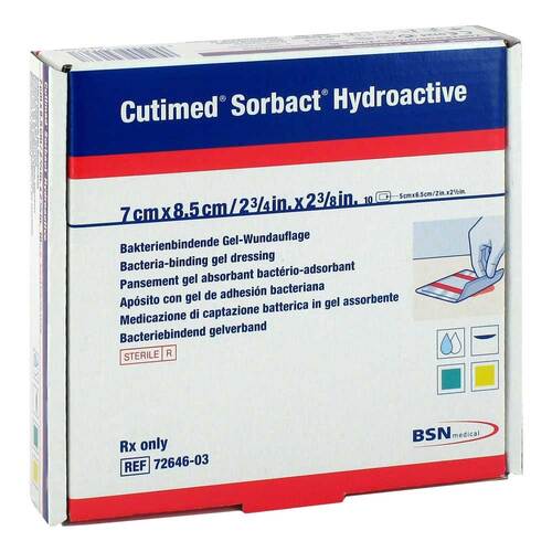 Cutimed Sorbact Hydroactive Kompressen 7x8,5 cm - 1