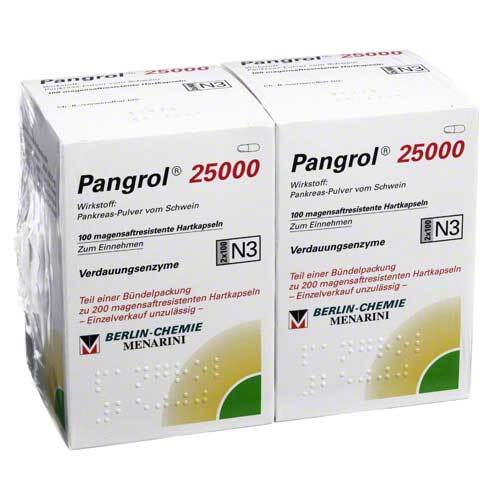 Pangrol 25000 Hartkapseln mit magensaftresistent &uuml;berzogene Pell. - 1