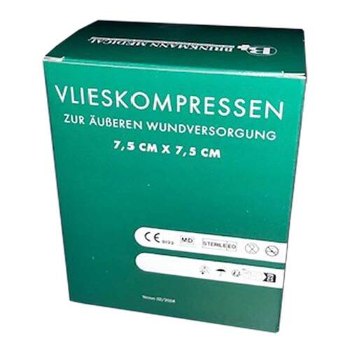 Vliesstoff-Kompressen 7,5x7,5 cm steril 4fach - 1
