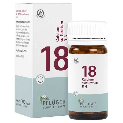 Biochemie Pfl&uuml;ger 18 Calcium sulfuratum D 6 Tabletten - 1