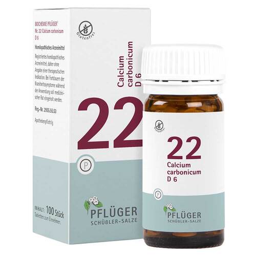 Biochemie Pfl&uuml;ger 22 Calcium carbonicum D 6 Tabletten - 1