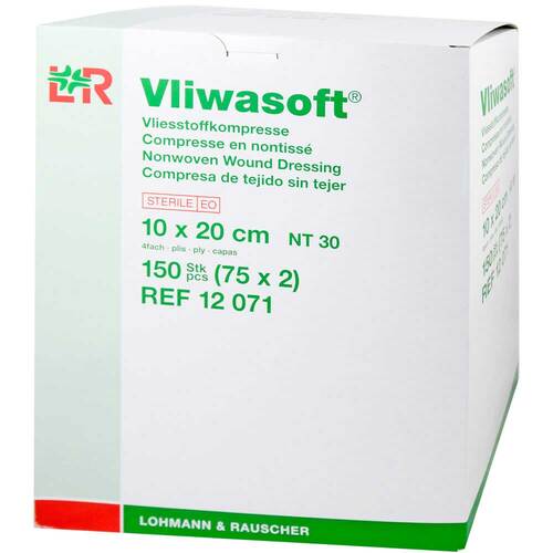 Vliwasoft Vlieskompressen 10x20cm 4-lagig steril - 1