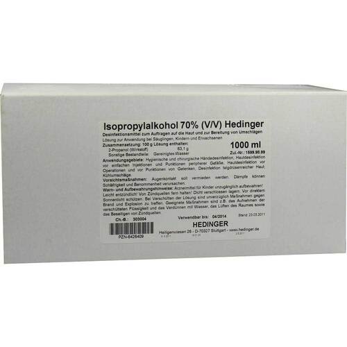 Isopropylalkohol 70% Hedinger - 1