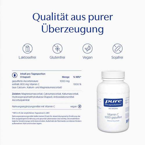 Pure Encapsulations Vitamin C 1000 gepuffert Kapseln - 5