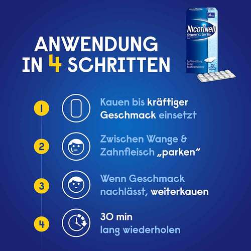 NICOTINELL Kaugummi 4 mg Cool Mint (Minz-Geschmack) - 5