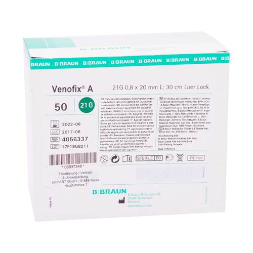 Venofix A 21 G 0,8 mm gr&uuml;n - 1