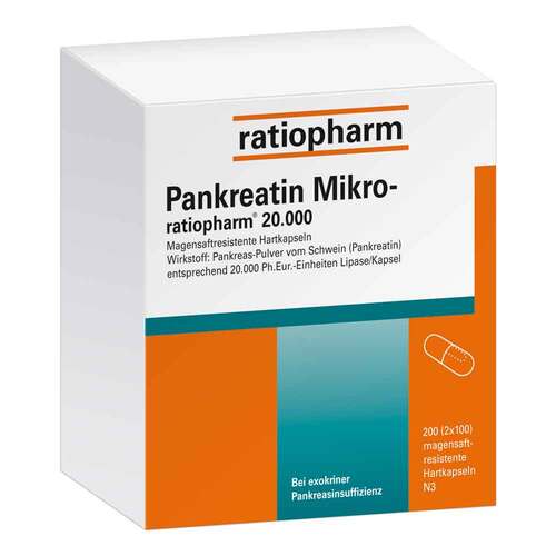 Pankreatin Mikro ratiop.20000 magens.Hartkapseln - 1