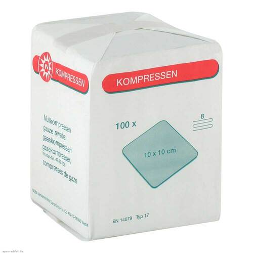 Mullkompressen 10x10cm 8-fac - 1