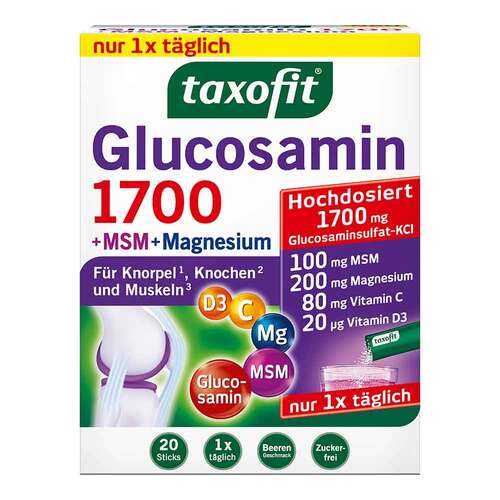 Taxofit Glucosamin 1700 + MSM + Magnesium Sticks - 1