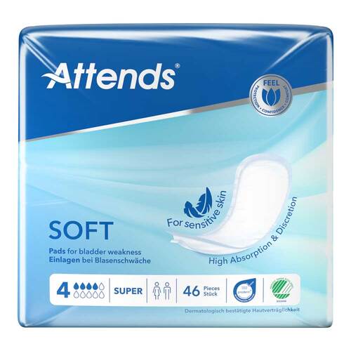 Attends® Soft 4 super Einlagen anatomisch - 1