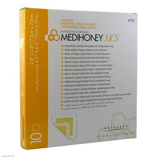 Medihoney Hcs Hydrogelverband 7,2x7,2 cm adhesiv - 1