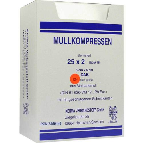 Mullkompressen 5x5 cm steril 12-fach BW - 1