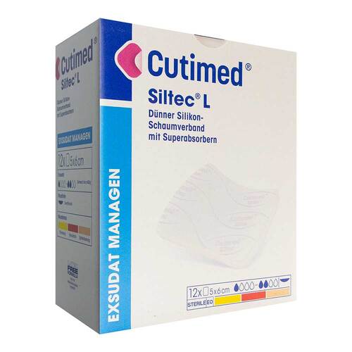 Cutimed Siltec L Schaumverband 5x6 cm d&uuml;.san.haf. - 1