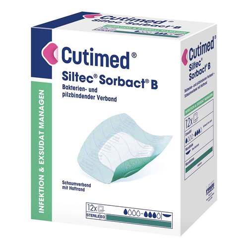 Cutimed Siltec Sorbact PU-Verband 12,5x12,5 cm - 1