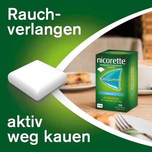 nicorette® Kaugummi whitemint, 2 mg Nikotin - 3