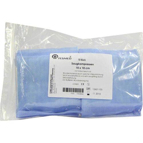 Saugkompressen 10x10cm unsteril - 1