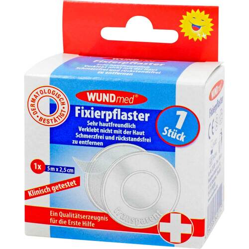 Fixierpflaster 2,5 cm x 5 m transparent - 1