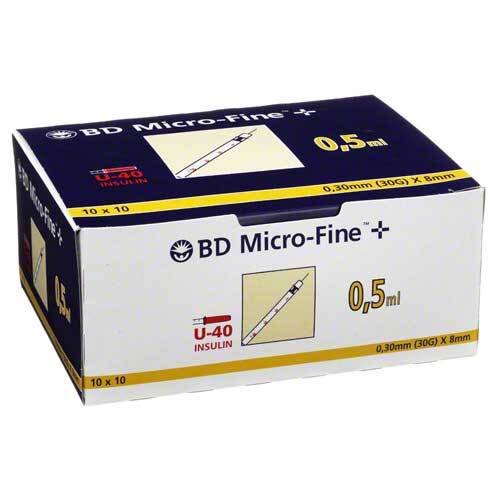 BD Micro-Fine + U 40 Ins.Spr. 8 mm - 1