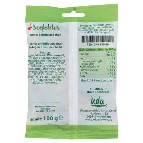 Seefelder Bunte Lakritzst&auml;bchen KDA - 2