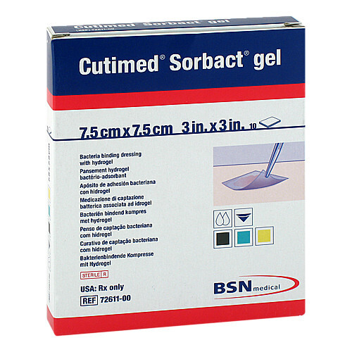 Cutimed Sorbact Gel Kompressen 7,5x7,5cm - 1
