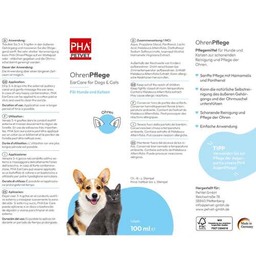 PHA Ohrenpflege f&uuml;r Hunde Tropfen - 6