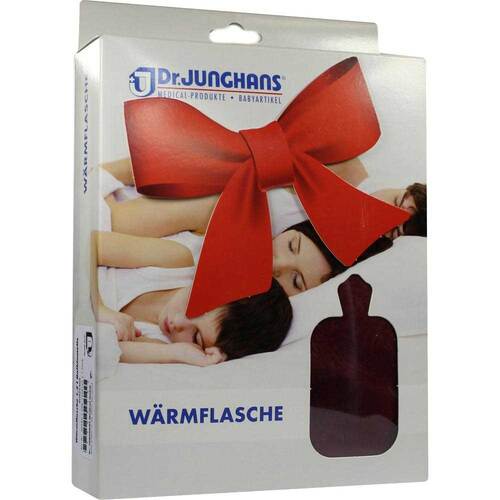 W&auml;rmflasche mit Flauschbezug bordeaux - 1