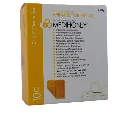 Medihoney Apinate med.Honig Alginatverband 5x5cm - 1