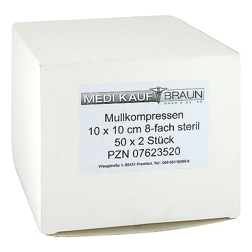 Mullkompressen 10x10cm steri - 1