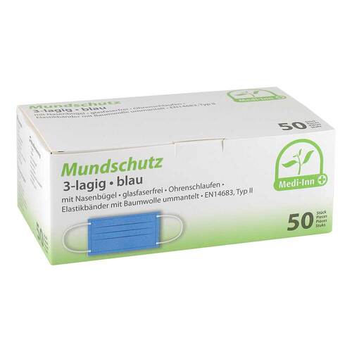 Medi Inn Mundschutz mit B&auml;ndern blau - 1