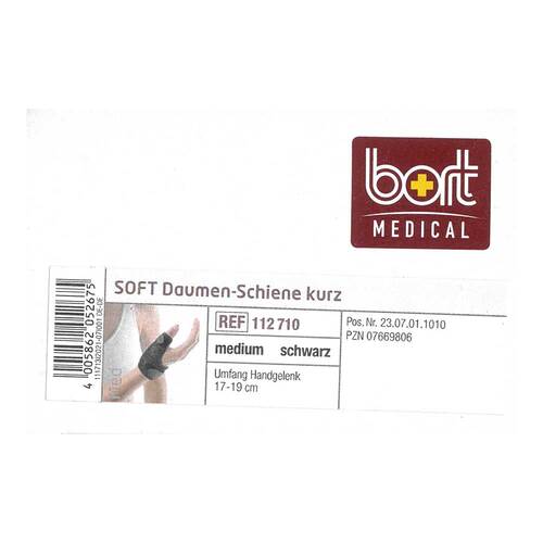 Bort Soft Daumenschiene kurz medium schwarz - 2