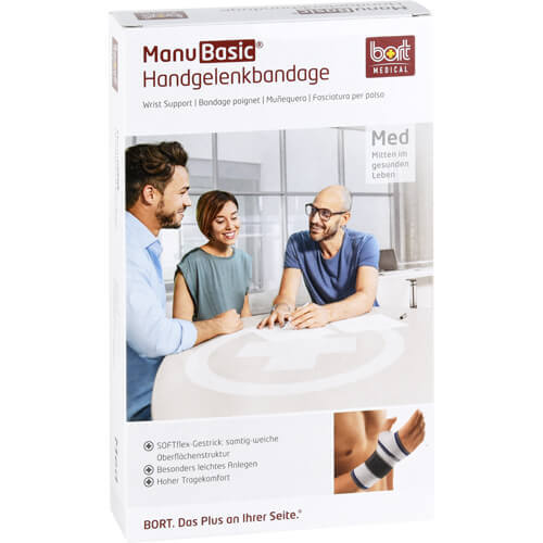 Bort Manubasic Bandage rechts medium silber - 1